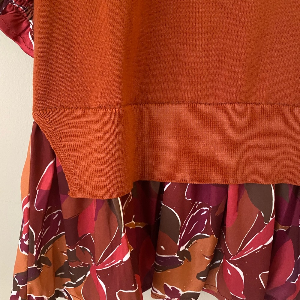 Rio & Rían Rust Mixed-Sleeve Pullover Top - Picture 2 of 7